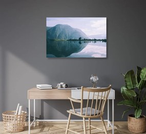 Stampa su tela – Scenografia dipinta del lago di montagna