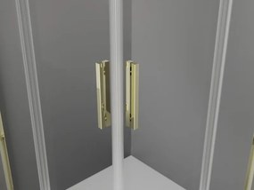 Mexen Exo-S Duo cabina doccia quadrata scorrevole 100 x 100 cm, trasparente, dorata - 8111-100-100-50-00