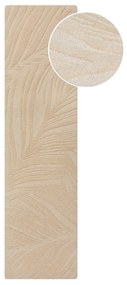 Tappeto beige in lana 60x230 cm Lino Leaf - Flair Rugs
