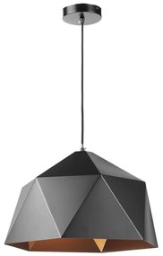 ONLI - Lampadario a sospensione con filo YONG 1xE27/22W/230V nero diametro 46 cm