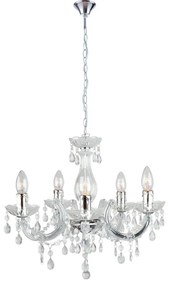 Lampadario Neoclassico Houston trasparente 5x E14 FAN EUROPE