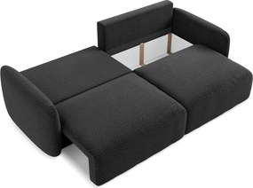 Divano nero allungabile/con contenitore 238 cm Kalena – Makamii