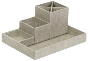 Organizzatore da tavolo 4 pezzi beige Lena - Bigso Box of Sweden