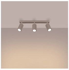 Faretto grigio tortora in metallo 6,5x45 cm Gleam – Sollux