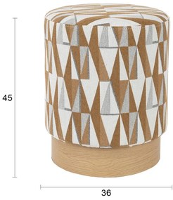 Poggiapiedi marrone Ziggy – White Label