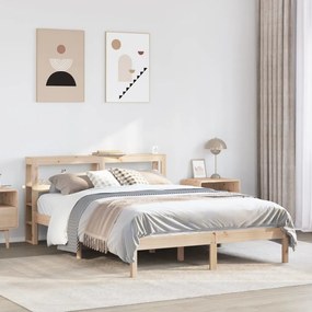 Letto Senza Materasso 150x200 Cm İn Legno Massello Di Pino /