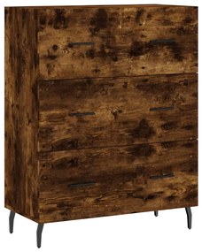 Credenza Rovere Fumo  69,5x34x180 cm in Legno Multistrato