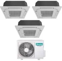 Climatizzatore Condizionatore Hisense Trial Split a Cassetta 12+12+12 con 3AMW72U4RFA R-32 Wi-Fi Optional 12000+12000+12000 - Novit