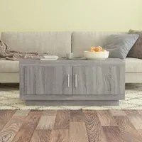 Tavolino da Salotto Grigio Sonoma 102x50x45cm Legno Multistrato 817232