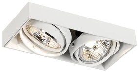 Set di 6 faretti da incasso bianchi GU10 70mm 2-luci senza cornice - Oneon