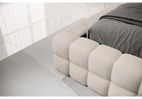 Letto matrimoniale imbottito beige con contenitore e rete inclusi 180x200 cm Dizzle – ELTAP