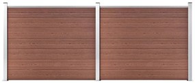 Set Pannello Di Recinzione İn Wpc 353x146 Cm Marrone /