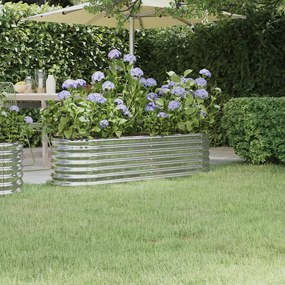 Letto Giardino Acciaio Verniciato A Polvere 152x40x36cm Argento /