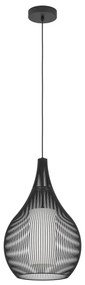 Eglo 900828 - Lampadario a sospensione con filo RAZONI 1xE27/40W/230V nero