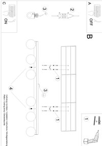 Sollux SL.1155 - Lampada da soffitto YOLI 6xG9/12W/230V nero