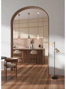 Lampadario marrone con paralume in metallo ø 12 cm Agudo - Trio