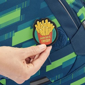 Zaino scuola coocazoo MATE, Lime Stripe, certificato AGR