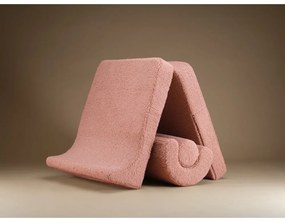 Poltrona per bambini rosa con rivestimento in bouclé Flipster – Wigiwama