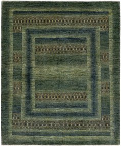 Loribaft Tappeto 150 x 200 Verde (Iran) Annodato A Mano