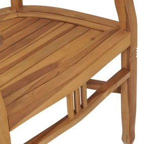 Sedie da Giardino 2 pz in Legno Massello di Teak