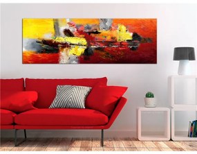 Quadro Free Space (1 Part) Narrow  Colore Giallo, Dimensioni e Misure 135x45