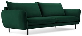 Divano in velluto verde scuro 200 cm Vienna - Cosmopolitan Design