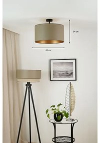 Brilagi - Lampadario a plafone OREGON ROLLER VEGE 1xE27/15W/230V diametro 45 cm grigio