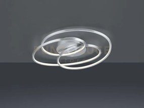 Gale plafoniera led 38,5w 5000lm, 3000k acciaio satinato cerchi con...