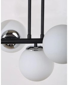 Lampada da soffitto bianca e nera con paralume in vetro ø 15 cm Sail - Squid Lighting