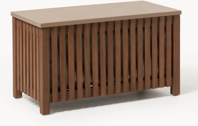 Cassapanca da giardino in legno di acacia con rivestimento Arkin, larg. 80 cm
