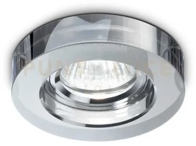 Blues faretto inasso in vetro fume' attacco gu10 d.9,5cm