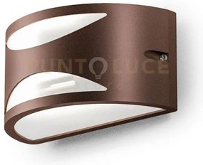Ges1042- applique 1 luce in alluminio attacco e27 colore marrone
