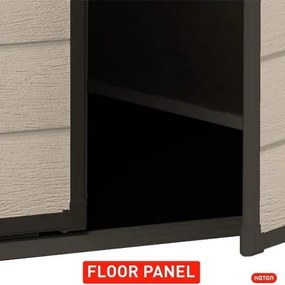 Casetta Da Giardino In Resina 129x103x196H Cm Manor 4x3 Beige Keter