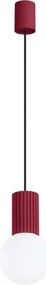 Sollux SL.1749 - Lampadario a sospensione con filo HALO 1xG9/8W/230V diametro 12 cm rosso
