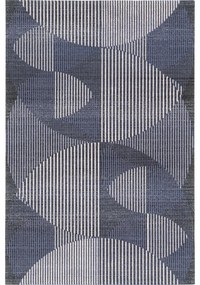 Tappeto in lana blu scuro 133x180 cm Shades - Agnella