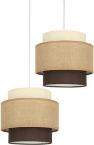 Brilagi - Lampadario a sospensione su cavo RESNA 2xE27/60W/230V Ø 30 cm beige/nero