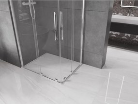 Mexen Velar Duo cabina doccia scorrevole 90 x 80 cm, trasparente, cromo - 871-090-080-02-01