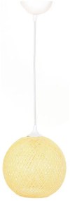 Lampadario su corda JUTE 1xE27/60W/230V giallo