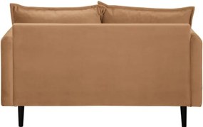 Divano marrone con rivestimento in velluto 138 cm Juli – Ropez