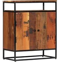 Credenza 60x35x76 cm in Legno Massello di Recupero e Acciaio 282727