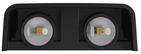 Applique da Parete Quadrata Bidirezionale 4W CCT IP54 Nera Colore Bianco Variabile CCT