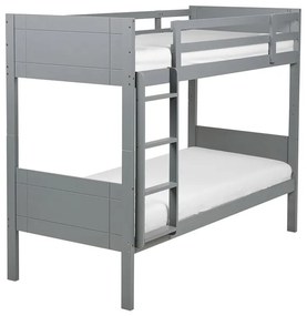 Letto a castello legno grigio 90 x 200 cm MAULDE Beliani