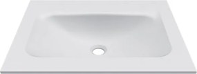 Lavabo da incasso per mobili 60,5 cm in keratek bianco opaco | KK-6005BEL - KAMALU