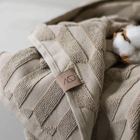 Telo da bagno in cotone beige 70x133 cm Geo - Mette Ditmer Denmark