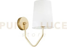 Applique a parete sally oro 1 luce attacco e14 28x31,5x10cm in meta...