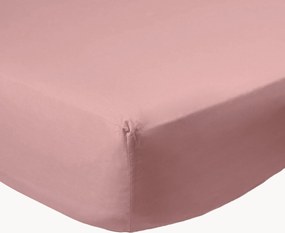 Lenzuolo con angoli boxspring in percalle di cotone Mauve