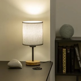 Brilagi - Lampada da tavolo NUBILA WOOD 1xE27/25W/230V quercia/grigio