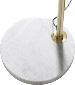Lampada ad arco moderna bianca con paralume orientale in bambù 50 cm - XXL Rina