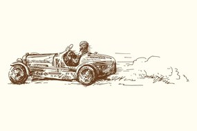 Carta da parati – Auto da corsa retrò