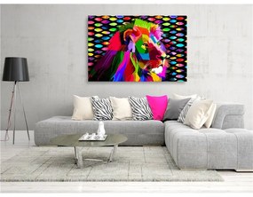 Quadro  Rainbow Lion (1 Part) Wide  Colore colorful, Dimensioni e Misure 120x80